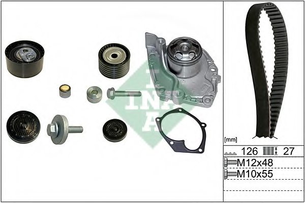 INA 530 0638 30 Water Pump & Timing Belt Kit